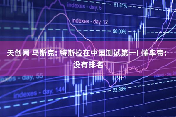 天创网 马斯克: 特斯拉在中国测试第一! 懂车帝: 没有排名